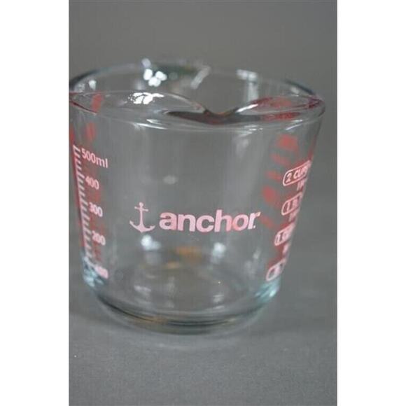 Vtg Anchor Hocking Measuring Clear Glass 1‎ & 2 CUP Sizes - Picture 6 of 6